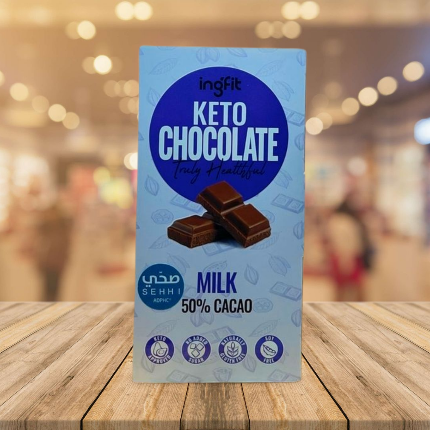 Ingfit Keto Chocolate – Milk | Low-Carb, No-Sugar Chocolate Bar